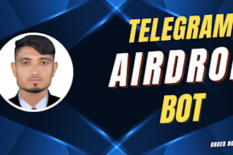 create and manage telegram airdrop bot and crypto campaign