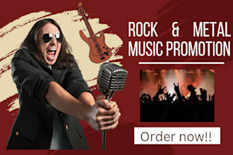 boost your rock and metal streams with my active playlist promotion