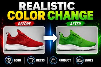 change the color of any product, logo, clothing, or object