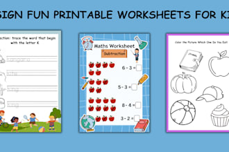 make preschool worksheets, tracing, alphabet and math activities