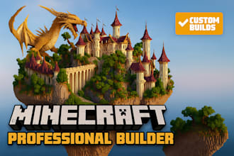 build minecraft castle, villages, base, hubs, spawns, house
