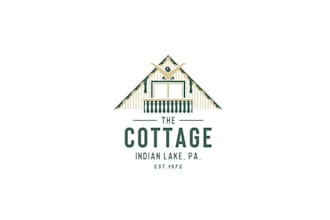 design remarkable cottage lake logo