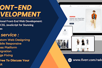rebuild custom website development as front end, full stack web developer