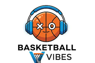 design basketball logo with vector art