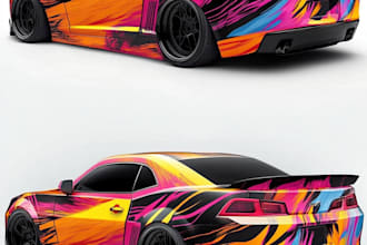 design car wrap anime style itasha design