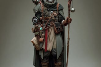 draw a fantasy character for dnd, pathfinder