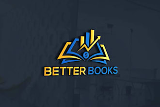 design book cover ,library, education, bookshop and bookstore logo