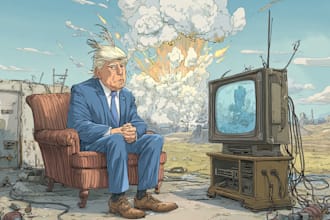 create a political or satirical cartoon