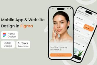 modern figma uiux design, figma mobile app uiux design and figma website design