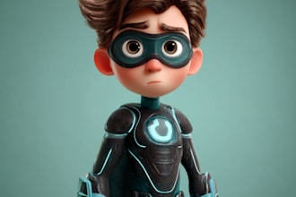 create superhero cartoon character