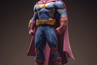 draw a unique superhero or villain character for you