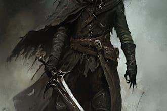 draw dark art horror illustration