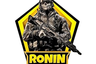 design a custom call of duty inspired gaming logo for your team or channel
