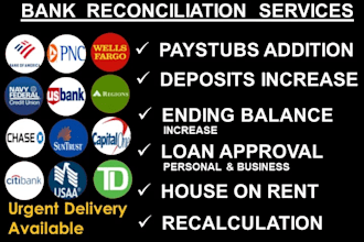 reconcile bank statement PDF to editable format