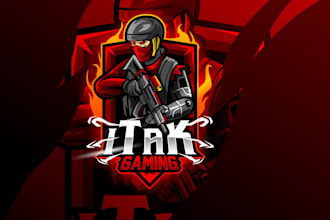 design a custom counter strike inspired gaming logo for your team or channel