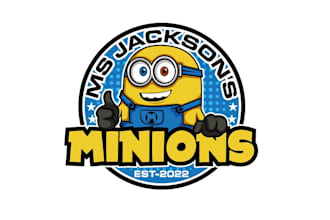 create graceful and fantastic minion logo design