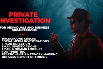 be your osint investigator and conduct background checks worldwide