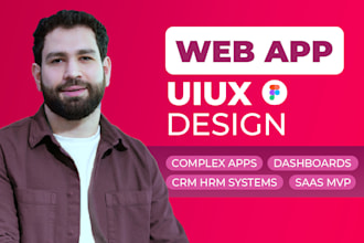 design high converting web app UI UX in figma, saas, dashboards, CRM systems