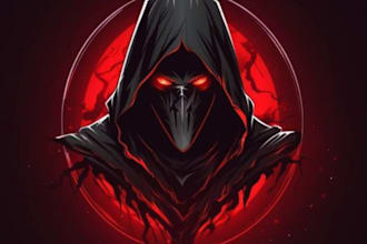 design a terrifying horror gaming logo for your team or channel