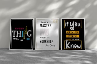 create minimalist typography poster for you