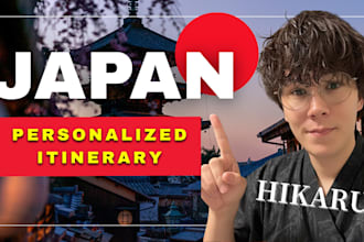 create an itinerary for your trip to japan