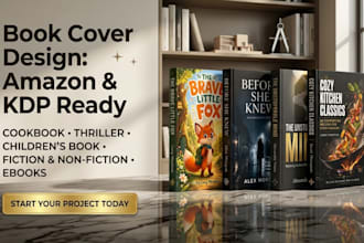 design a professional cookbook cover and ebook cover for KDP