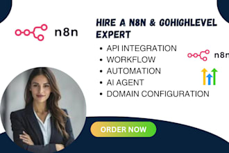 setup go highlevel workflow automation n8n ai agent gohighlevel api integration