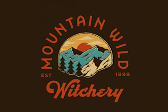 design creative retro outdoor logo for witchy women