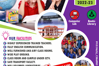 design attractive school handbill, flyer or admission leaflet