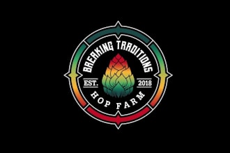 design high resolution breaking traditions hop farm logo
