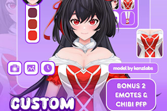 design and rig pro live2d vtuber model for vtuber studio