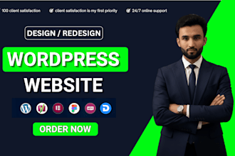create and customize wordpress website with elementor