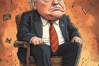 draw a custom political cartoon for