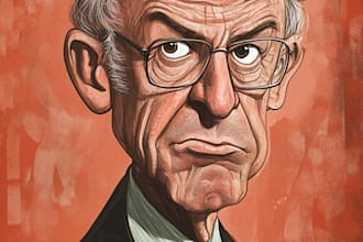 do a political caricature and cartoon