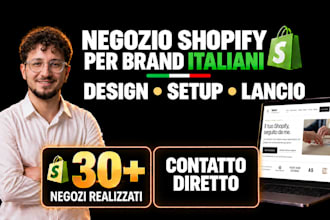 design a professional shopify store for your italian brand
