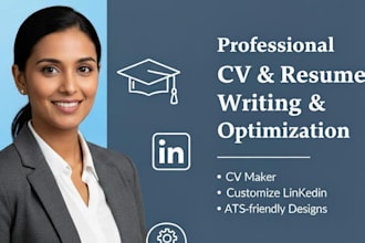 create a professional ats friendly resume, cover letter,cv, and linkedln profile
