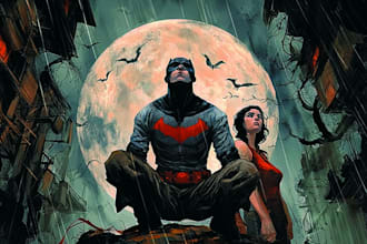 do comic book cover page, anime cover design, comic cover
