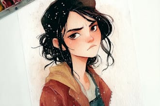 create fantasy watercolor characters and illustrations