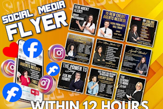 design facebook flyer property flyer credit repair flyer fb ads post tax flyer