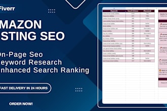 write an amazon product listing description with SEO amazon listing optimisation