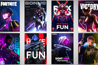 create gaming graphics for socials