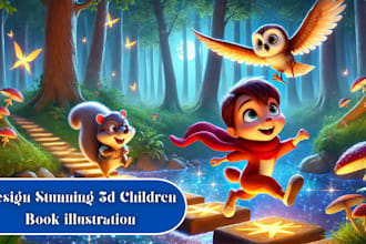design fun 3d characters and scenes for children storybooks disney art style