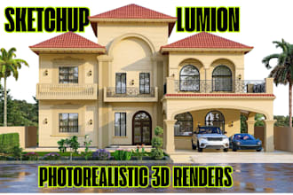 do super fast sketchup 3d models and render