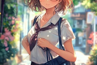 make a anime or cartoon character illustration