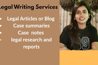 provide expert legal writing for article or blog