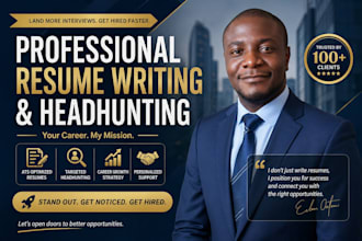 create upgraded entry to executive level resume writing, cover letter, linkedin