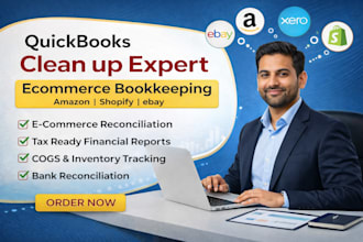 do quickbooks cleanup, bookkeeping, e commerce accounting