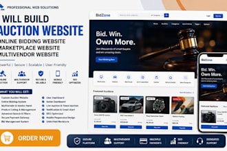 build auction website online bidding marketplace website multivendor website