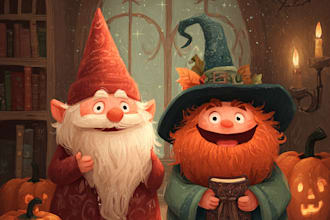 draw christmas and halloween illustrations
