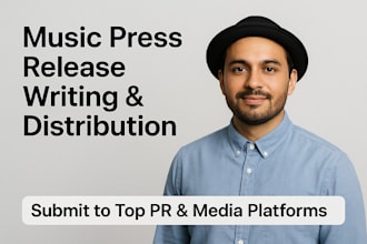 write music press releases and submit to top PR platforms